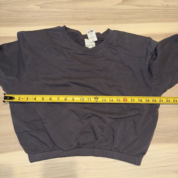 NWT The Westside Shop Lucia Black Terry Elastic Bottom Pullover Women's Small S - Picture 4 of 7